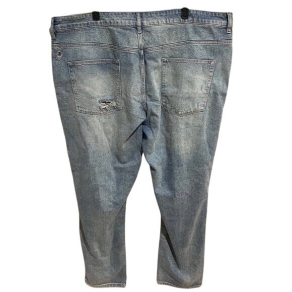 ASOS Curve Distressed Light Wash Mid-Rise Plus Size Skinny Jeans Waist 44W - Picture 2 of 11